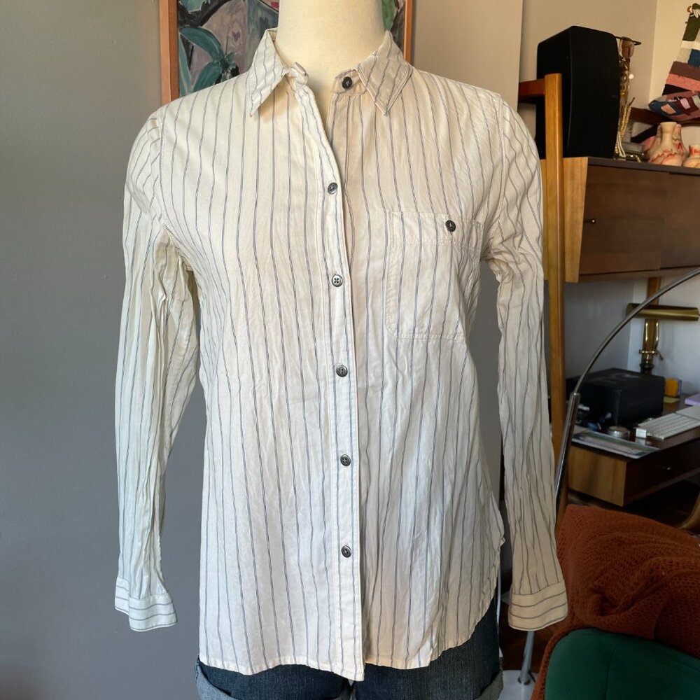 Broadway & Broome cotton poplin long sleeve button down